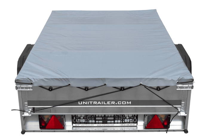 Remorque sur ressorts 200x125 UNITRAILER GARDEN 201/R KIPP avec châssis H-0 et bâche grise
