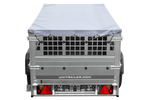 Remorque grillagée 200x106 avec bâche plate grise, ridelles grillagées et roue jockey - Garden Trailer 200 KIPP