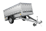 Remorque sur ressorts 230x125 UNITRAILER FORCE 230/R KIPP avec ridelles supplémentaires, châssis H-0 et bâche grise
