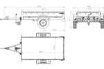 Remorque tôle non freinée Garden Trailer 200 KIPP 200x106 cm [avec rehausses grillagées, bâche haute et arceau]