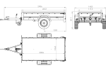 Remorque voiture 200x106 Garden Trailer 200 KIPP avec roue jockey et bâche plate PTAC 750 KG