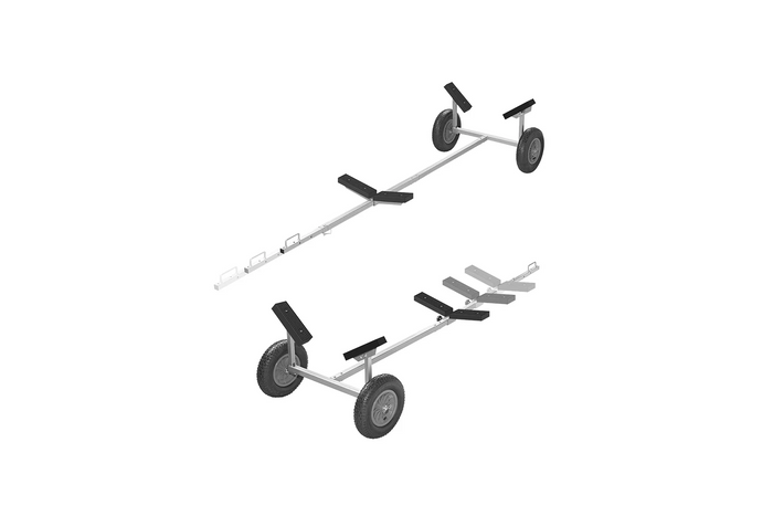 Chariot de manutention ProPlus 740024CR pour le transport d'un bateau léger, ponton de 70 kg