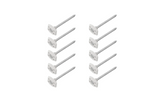 Lot de 10 piquets de sol ProPlus 361736V01, piquets métalliques pour tapis de camping de 10 cm