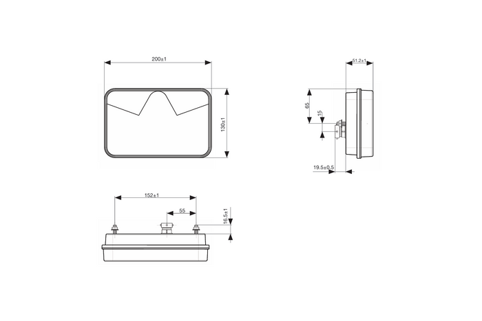 Feu arrière ASPÖCK MULTILED V à baïonnette 8 broches, 5 fonctions, côté droit