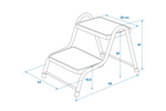 Marchepied à deux niveaux ProPlus 360829V01 pour caravane de 150 kg