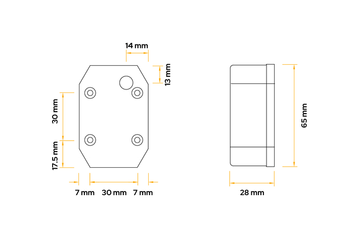 Feu de gabarit LED ASPÖCK FLEXIPOINT universel