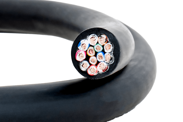 Câble électrique HYBSZ YLY-S 8x0,75+5x1,5 à 13 conducteurs - 1 m