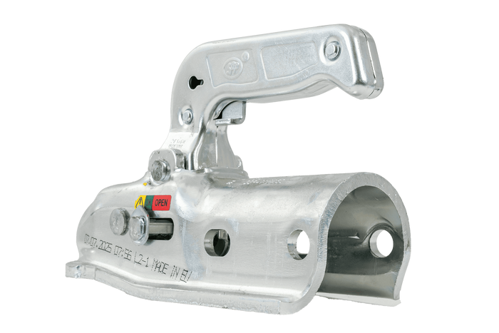 Attelage à boule STEELPRESS BC-3000.1D-00-00 pour remorque de 3000 kg avec timon tubulaire de 50 mm