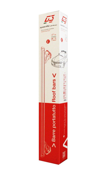 Barres de toit en aluminium G3 Pacific Aero 64.230-68.097