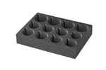 ProPlus 761472 Porte-gobelets et verres pour camping-car, mousse rigide, peut contenir 12 gobelets