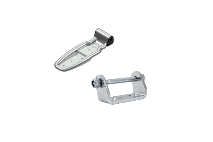 Charnière latérale avec support de montage STEELPRESS HB-01.270-02+UH-01 montage latéral complet de la remorque