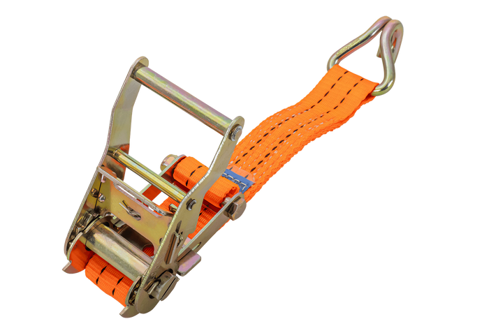Ensemble de quatre courroies de transport UNITRAIER 6 m/35 mm/2 t orange avec tendeur