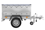 Remorque légère 150x106 UNITRAILER GARDEN 150 KIPP avec côtés BIS et bâche grise