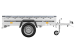 Remorque à un essieu 200x106 UNITRAILER GARDEN 200 KIPP avec châssis H-0 et bâche grise