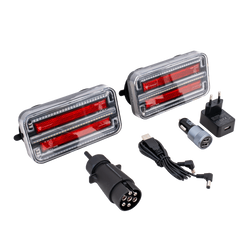 Feux arrière LED TT Technology TT.12028B-DI ,3 fonctions gauche+droite, sans fil, magnétiques