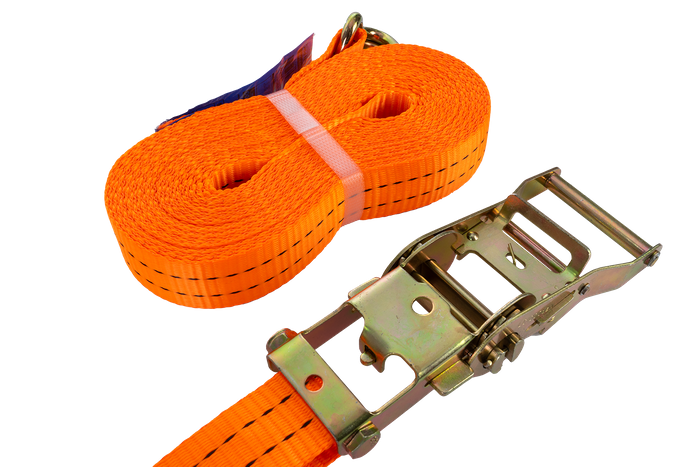 Sangle d'arrimage orange UNITRAILER 10 m/35 mm/2 t avec tendeur
