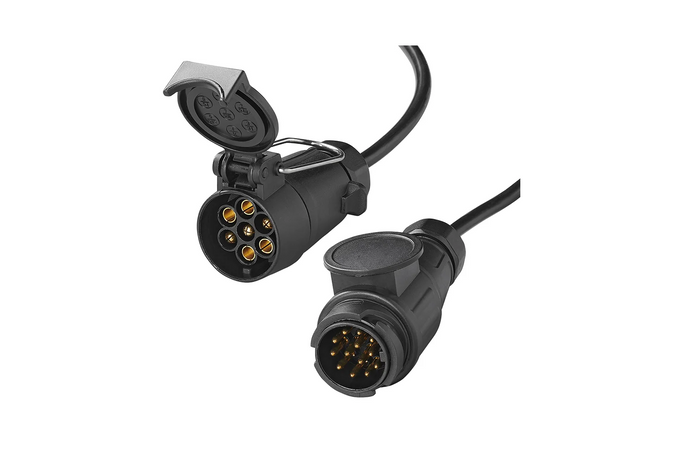 Câble adaptateur ProPlus pour prise d'attelage de remorque 13/7 broches 80 cm