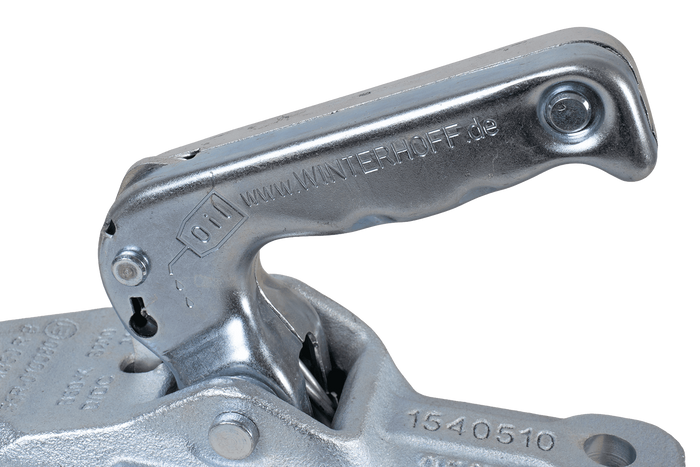 Attelage à boule WINTERHOFF WW 350-RB-K1212 pour remorque de 3500 kg avec timon tubulaire de 50 mm, en fonte