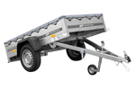 Remorque à un essieu 200x106 UNITRAILER GARDEN 200 KIPP avec châssis H-0 et bâche grise
