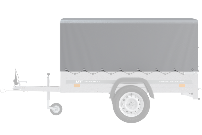 Couverture de cadre h-800 UNITRAILER bâche pour remorque 200x106cm GARDEN 200 KIPP