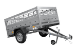 Remorque à un essieu 200x125 UNITRAILER GARDEN 201 KIPP avec côtés en filet