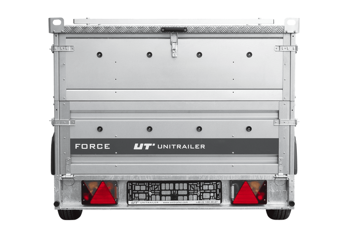 Remorque à un essieu 264x125 UNITRAILER FORCE 264 KIPP avec côtés BIS et bâche en aluminium
