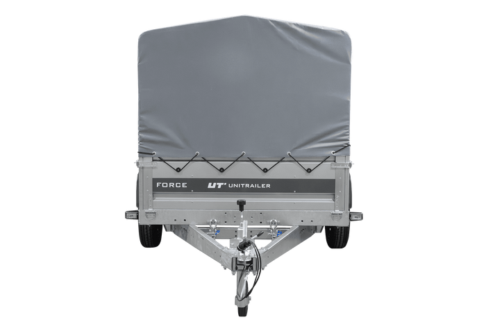 Remorque à un essieu sur ressorts 264x125 UNITRAILER FORCE 264/R KIPP avec châssis H-800 et bâche grise