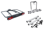 Plateforme de transport sur attelage Inter Pack Re-Cargo + adaptateur pour le transport de 3 vélos
