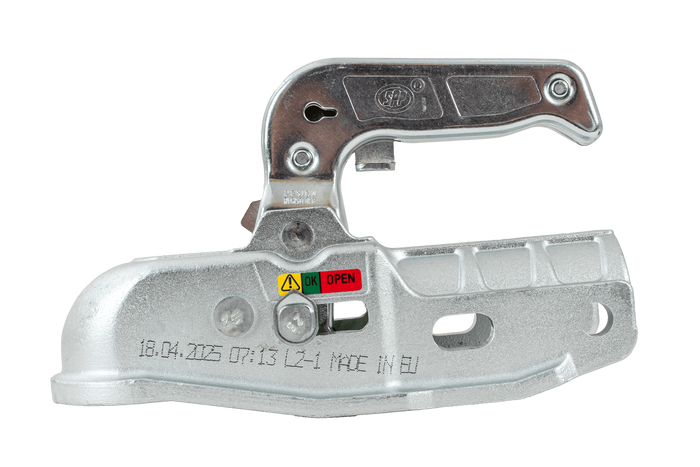 Attelage à boule STEELPRESS BC-3000C-00-00 pour remorque de 3000 kg avec timon tubulaire de 50 mm, en fonte