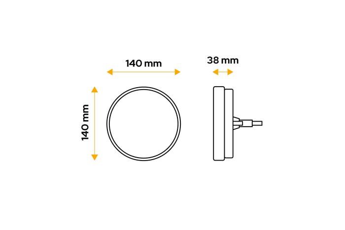 Feux arrière à LED TT TECHNOLOGY TT.12520L+TT.12520P, 4 fonctions, gauche + droit