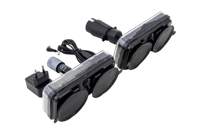 Feux arrière LED TT Technology TT.12028B-DI ,3 fonctions gauche+droite, sans fil, magnétiques