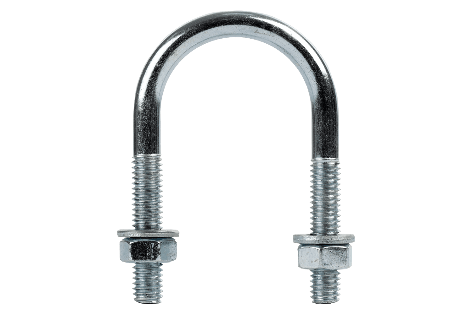 Lot De 4 Boulons En U Carrés Zingués - Acier Grade 5 - 3/8-16 Filetage - 4 5/8" L
