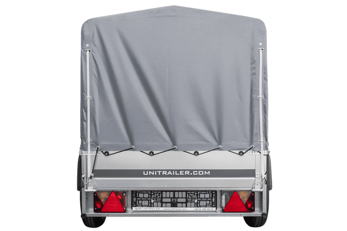 Remorque porte-voitures 200x106 UNITRAILER GARDEN 200 KIPP avec châssis H-800 et bâche grise