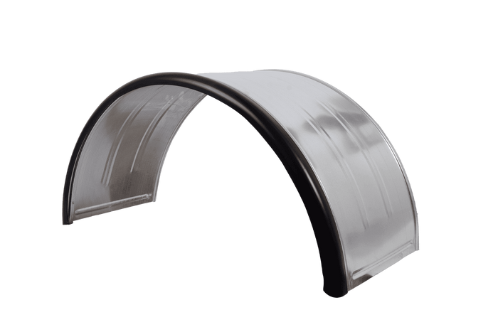 Garde-boue double pour remorque 16-17,5" DOMAR DK7135, passage de roue 1000/450 mm, métal avec bord en caoutchouc