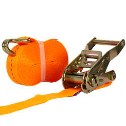 Courroie de transport orange UNITRAIER 8 m/25 mm/1 t avec tendeur