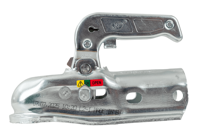 Attelage à boule STEELPRESS BC-3000.1D-00-00+Z2 pour remorque de 3 000 kg avec timon tubulaire de 35 à 50 mm