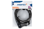 Antivol de vélo renforcé avec code PROFEX 81601, longueur 90 cm