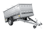 Remorque à un essieu sur ressorts 230x125 UNITRAILER FORCE 230/R KIPP avec côtés BIS et couvercle en aluminium
