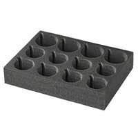 ProPlus 761472 Porte-gobelets et verres pour camping-car, mousse rigide, peut contenir 12 gobelets