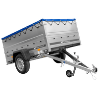 Remorque porte-voitures 200x125 UNITRAILER GARDEN 201 KIPP avec côtés BIS et bâche bleue