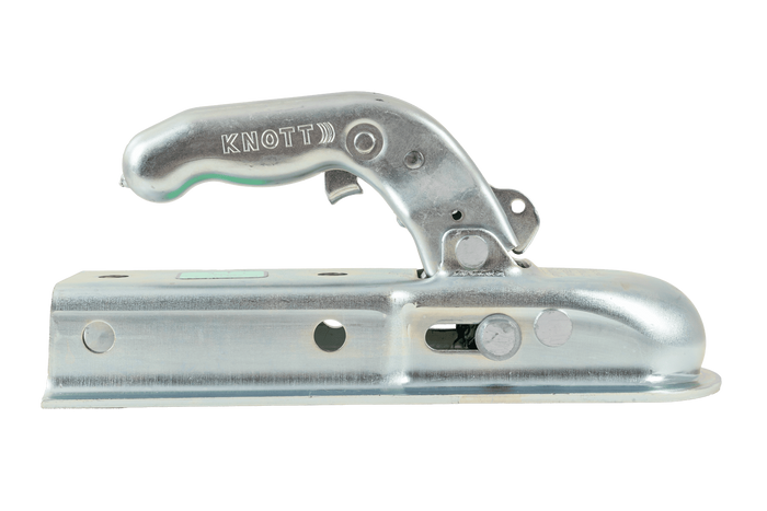 Attelage à boule KNOTT KQ14-B pour remorque de 1400 kg avec timon carré de 60 mm