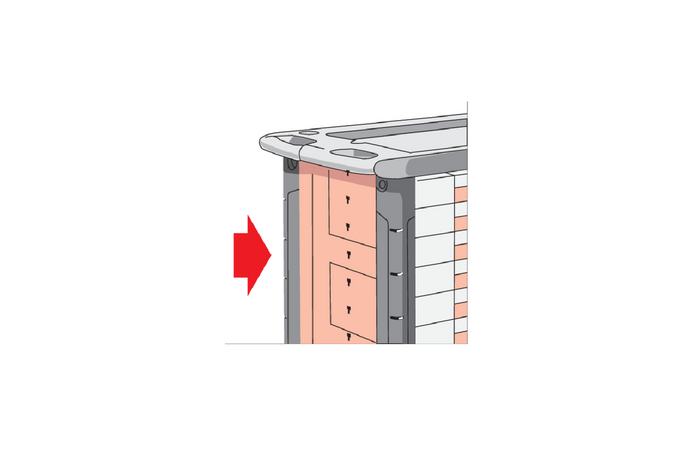 Armoire d'atelier YATO YT-55299 à 6 tiroirs, dimensions : 97,5 x 76,5 x 46,5 cm