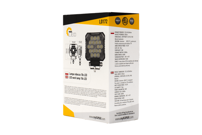 Lampe, phare de travail LED TruckLED L0172 18xLED 2800lm