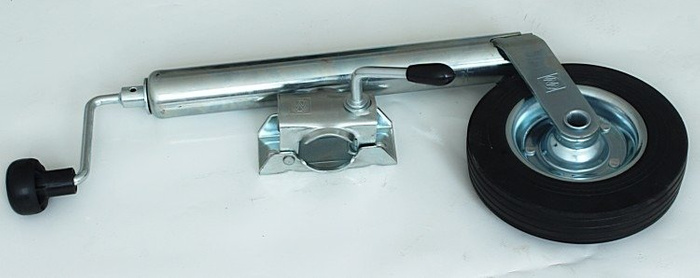 Roue jockey avec bride WINTERHOFF ST48-200VB+KLE48 150 kg 48 mm 505-725 mm