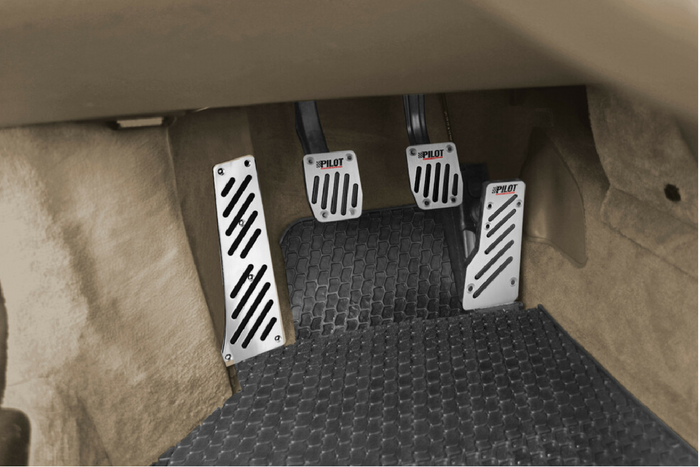 Repose-pieds route conducteur LAMPA en aluminium avec caoutchouc antidérapant