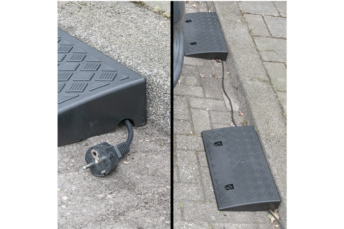 Ensemble de deux rampes d'accès ProPlus 361570, rampes en caoutchouc de 7 cm, capacité de charge de 3000 kg