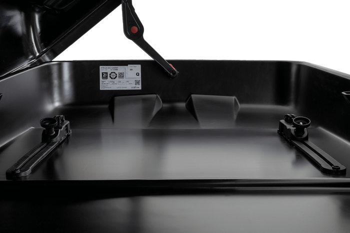 Coffre de toit Inter Pack Stella 480, noir kevlar (flexi fit G2)