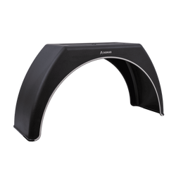 Garde-boue de remorque 15-17,5" DOMAR DK3114, passage de roue plat 950/300 mm avec garniture blanche