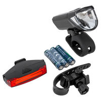Ensemble d'éclairage de vélo à piles PROFEX 92618 Super Vision (avant et arrière)