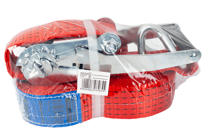 Courroie de transport rouge UNITRAIER 8 m/50 mm/5 t avec tendeur